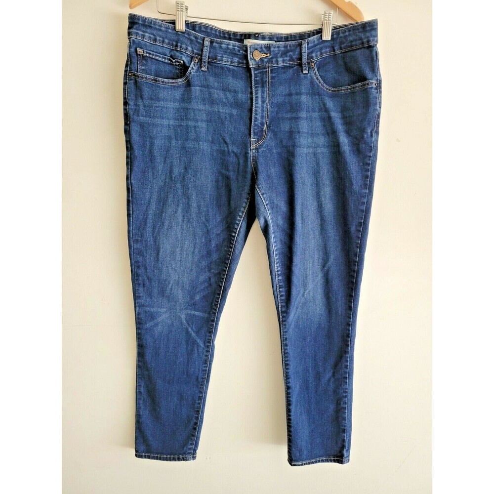 Levi's 711 Skinny Ankle Jeans Whisker Fade Stretch Size 34